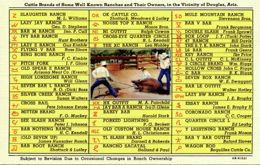 Ranch Brands of Cochise County