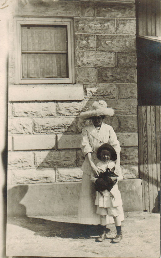 Maude Litchfield and Clark Davis with Chicken